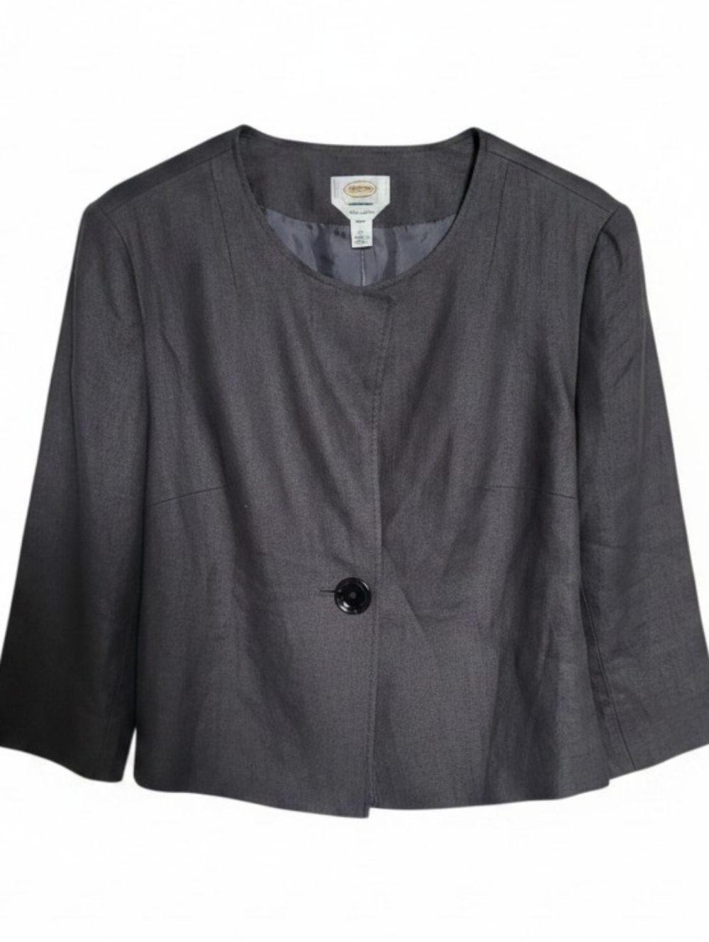 Talbots Charcoal Single-Button Jacket - Picture 3 of 5